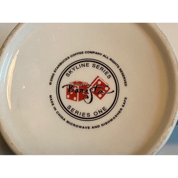 STARBUCKS 2002 Skyline Series LAS VEGAS Sin City Red Coffee Mug RARE - Picture 5 of 7